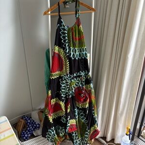 Oli Black and Red Patterned Maxi Dress